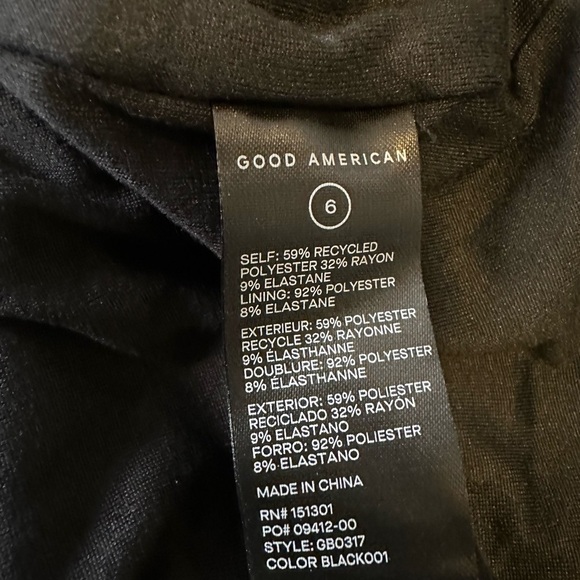 Good American Touch Ring Black Bodysuit Sz3X - Picture 7 of 11